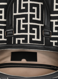 Sac de voyage en jacquard maxi monogramme - Ivoire & Noir