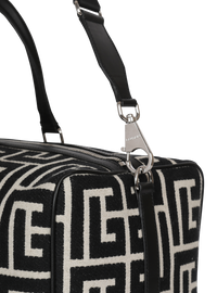 Sac de voyage en jacquard maxi monogramme - Ivoire & Noir