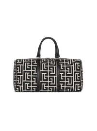 Sac de voyage en jacquard maxi monogramme - Ivoire & Noir