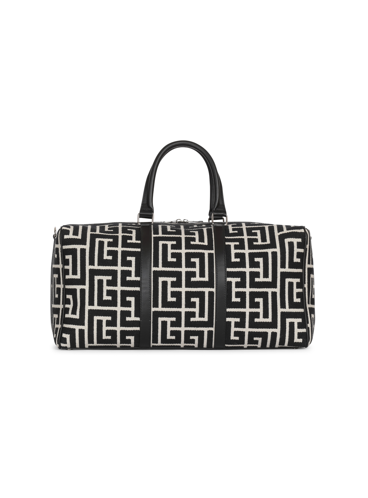 Sac de voyage en jacquard maxi monogramme - Ivoire & Noir