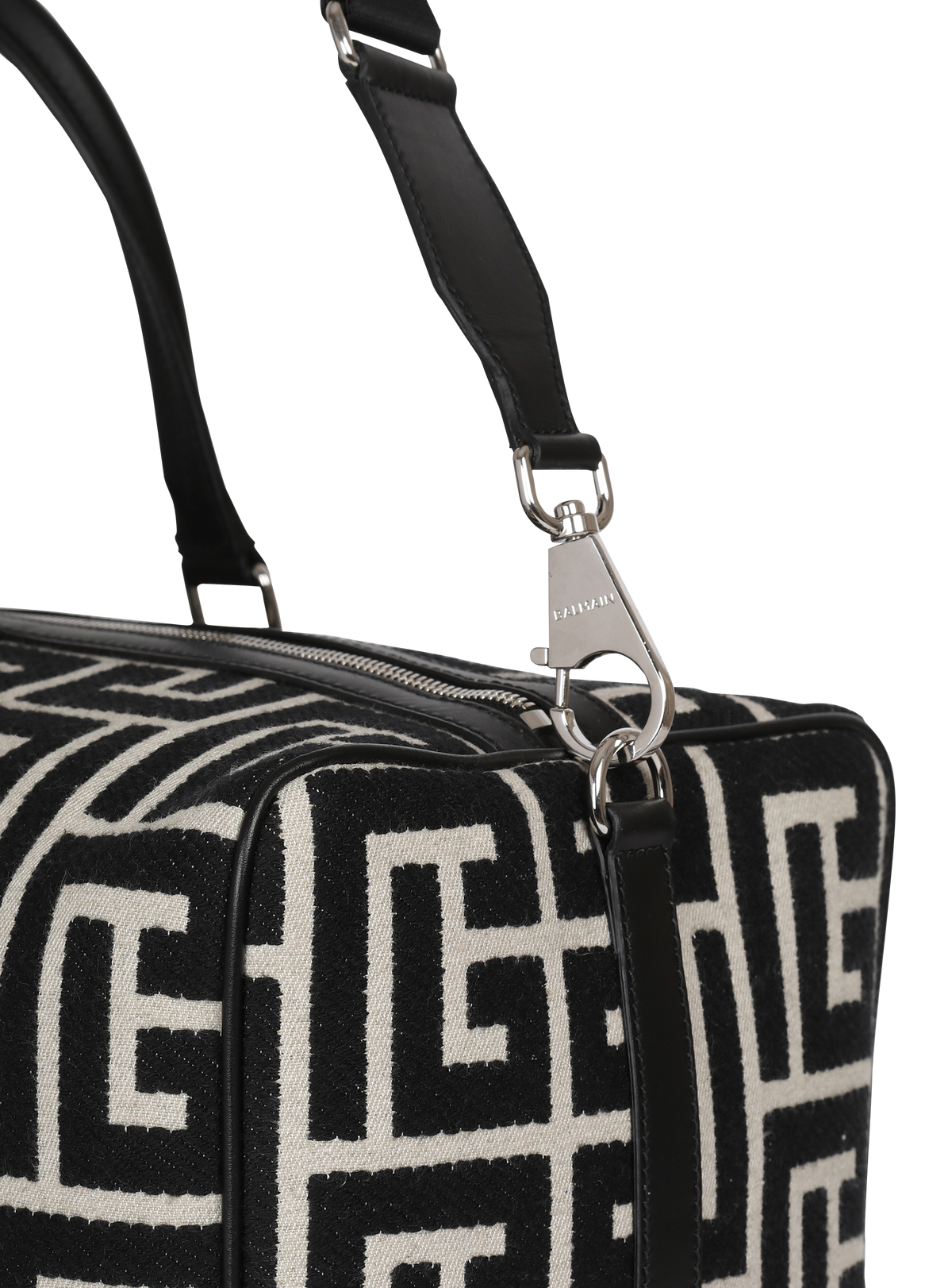 Sac de voyage en jacquard maxi monogramme - Ivoire & Noir