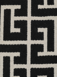 Sac de voyage en jacquard maxi monogramme - Ivoire & Noir