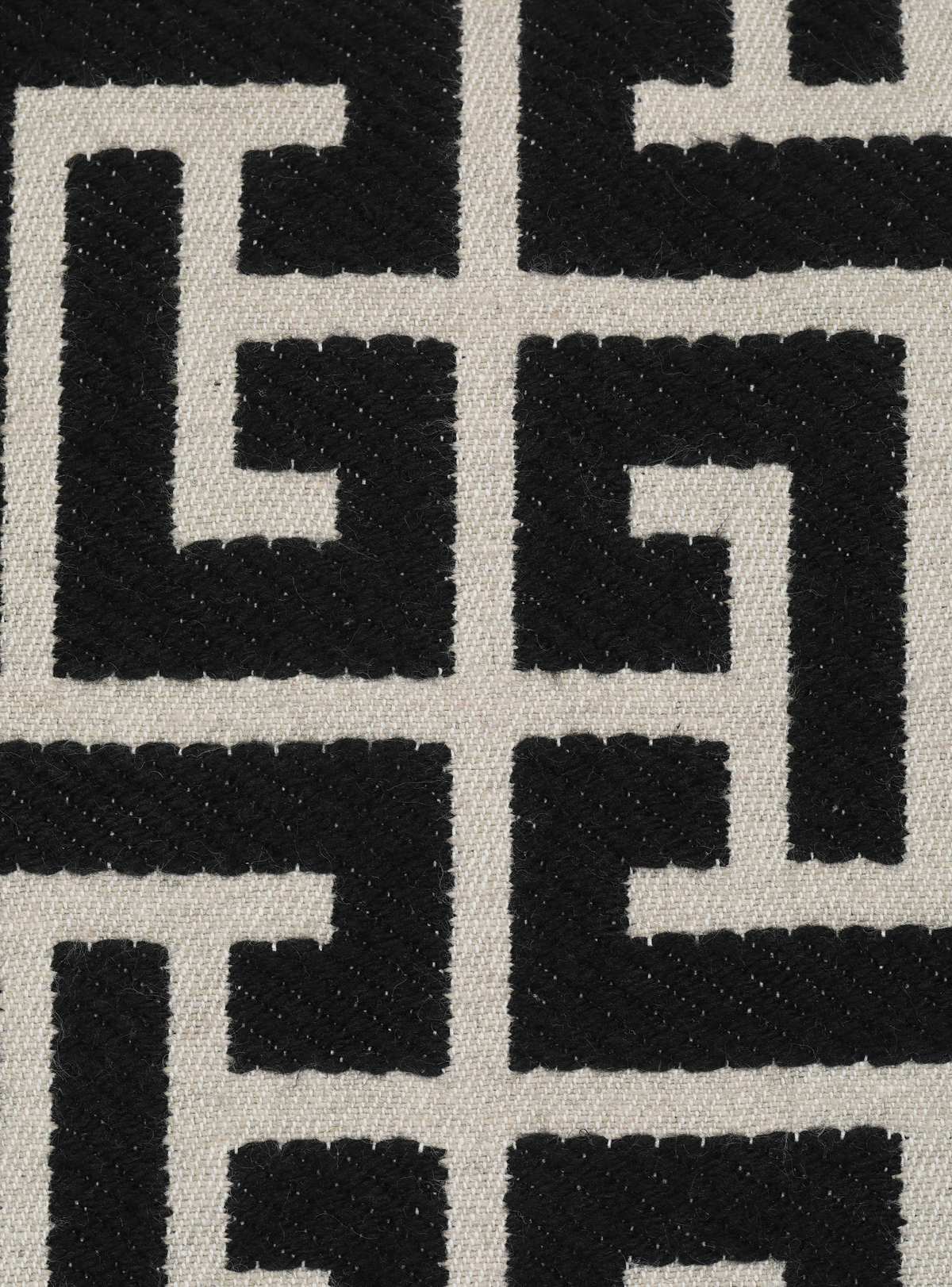 Sac de voyage en jacquard maxi monogramme - Ivoire & Noir