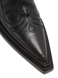 Bottes dan en cuir patchwork - Noir