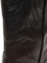 Bottes dan en cuir patchwork - Noir