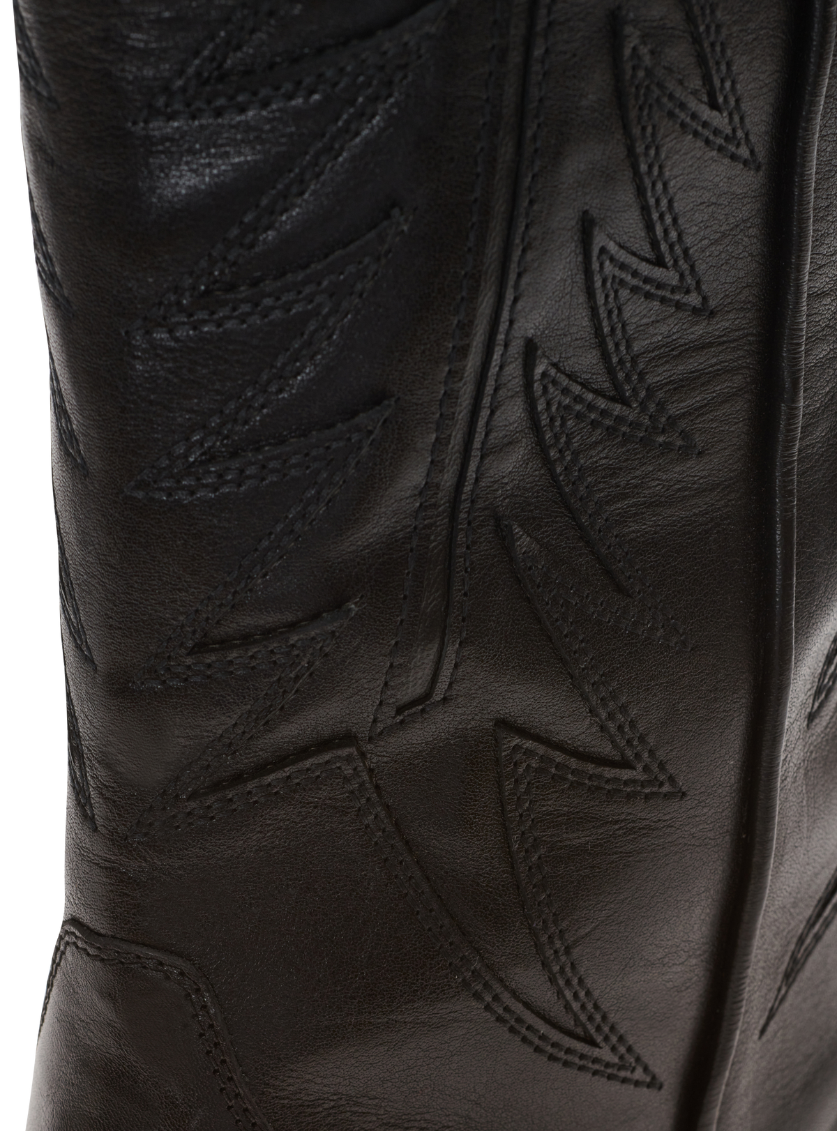 Bottes dan en cuir patchwork - Noir