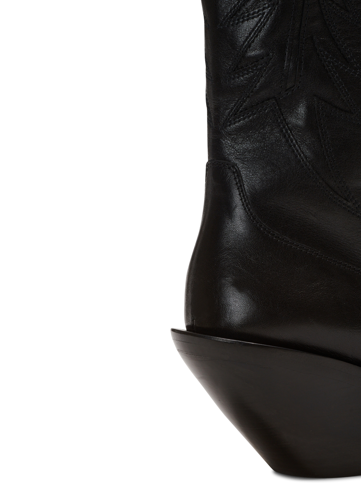 Bottes dan en cuir patchwork - Noir