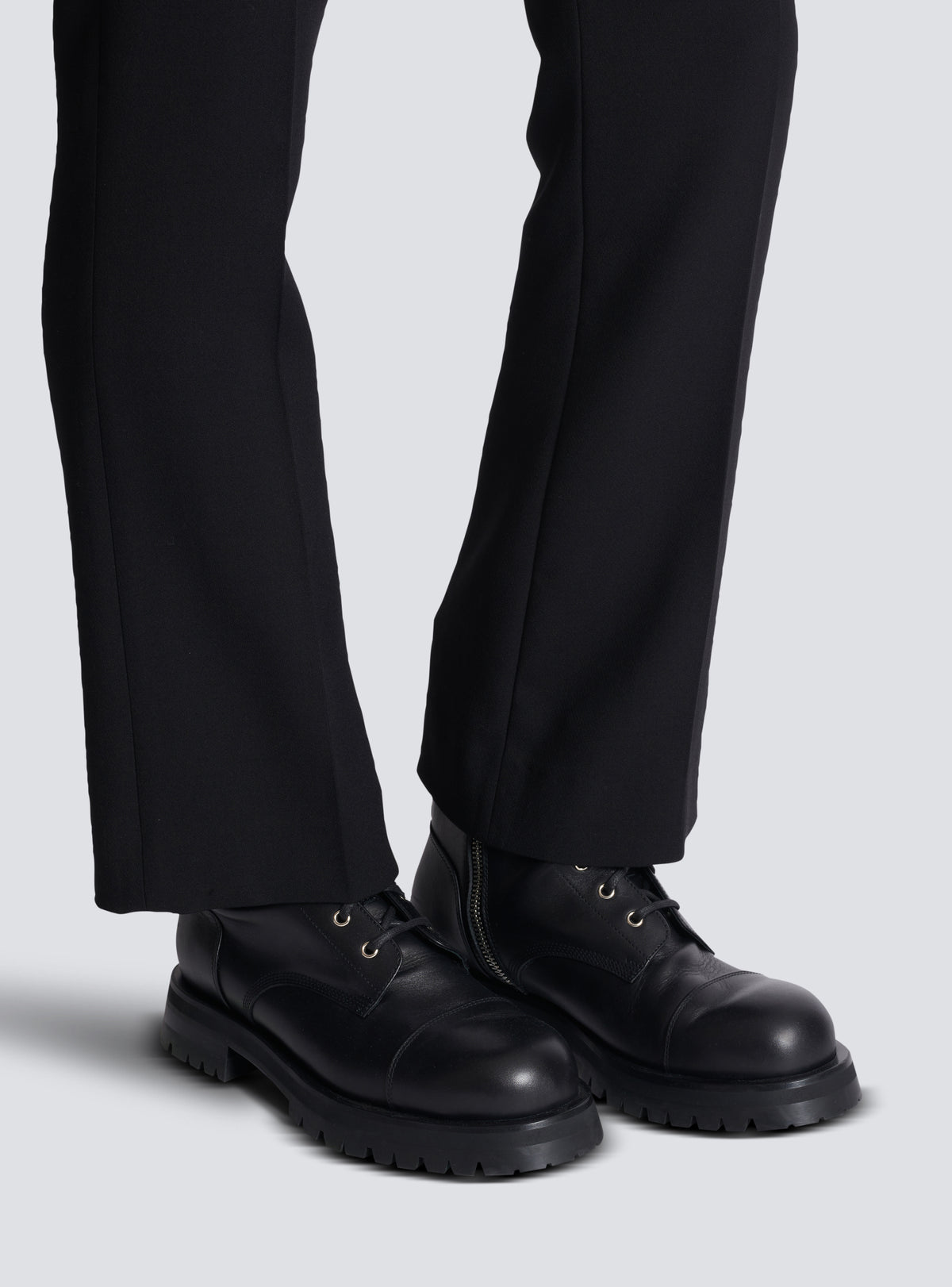 Bottines rangers charlie en cuir  - Noir