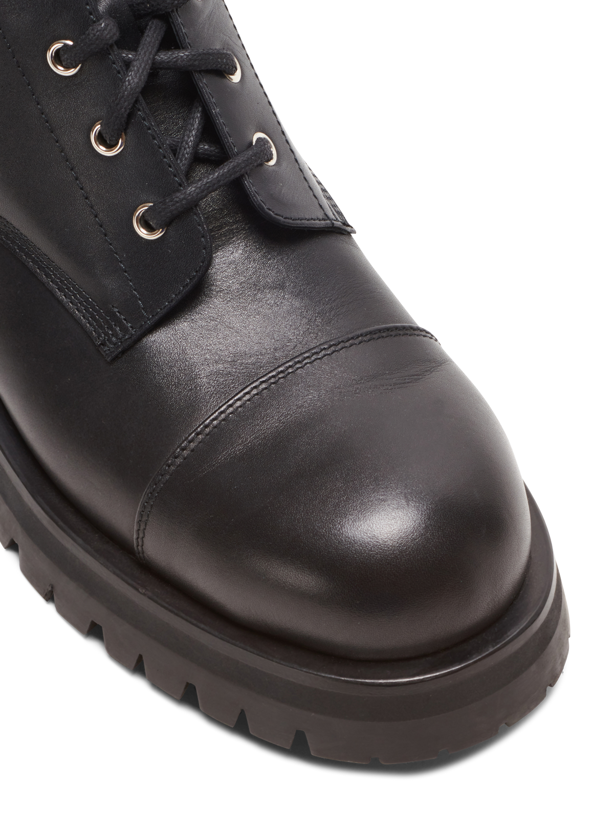 Bottines rangers charlie en cuir  - Noir