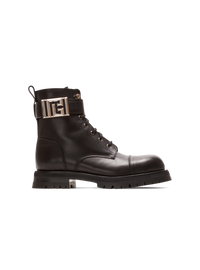 Bottines rangers charlie en cuir  - Noir