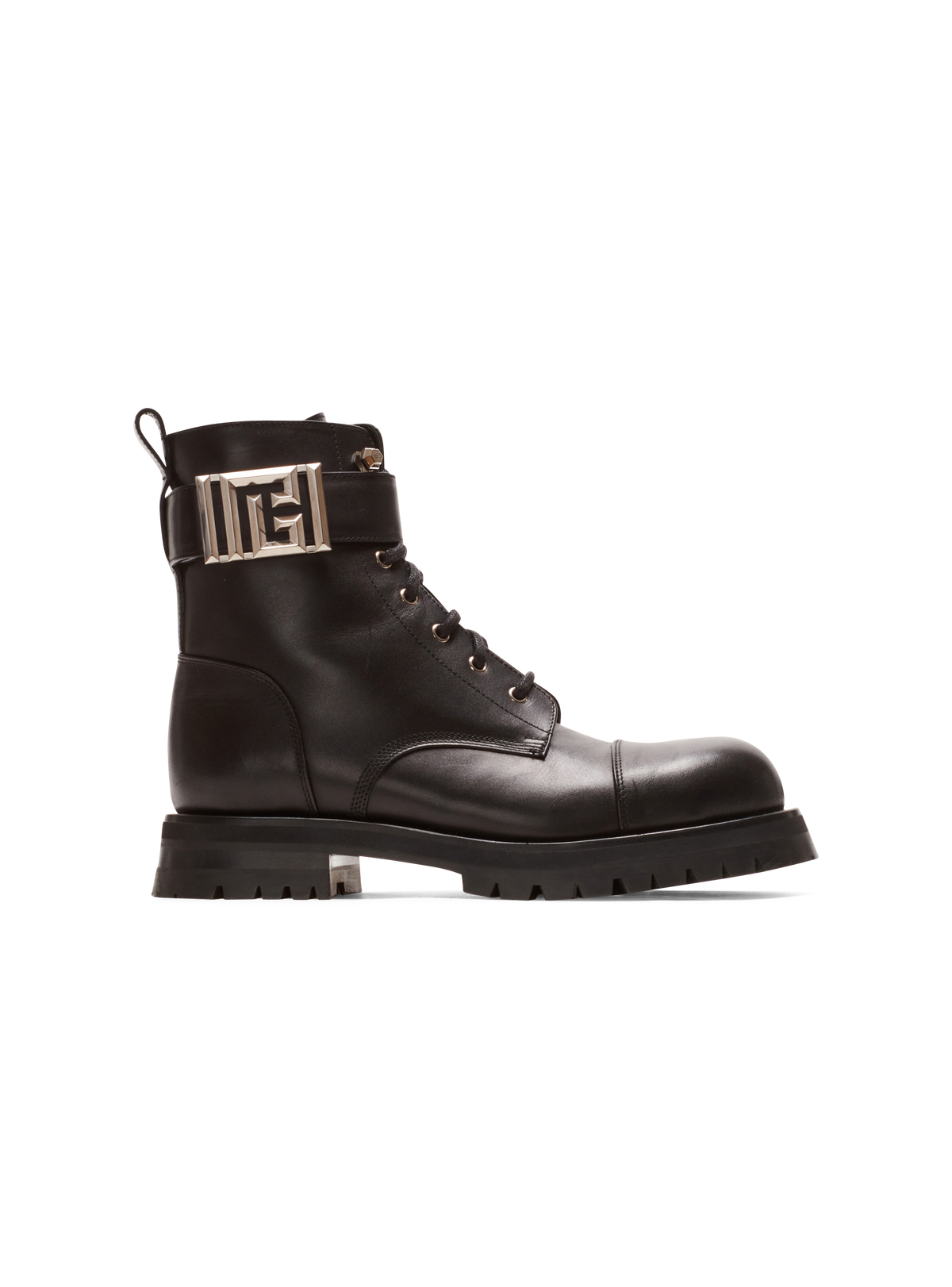 Bottines rangers charlie en cuir  - Noir