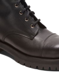 Bottines rangers charlie en cuir  - Noir