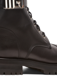 Bottines rangers charlie en cuir  - Noir