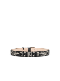 Ceinture pb belt en jacquard monogramme - Ivoire & Noir