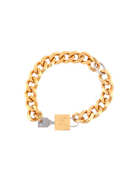 Collier cadenas Key & Lock en laiton - Or