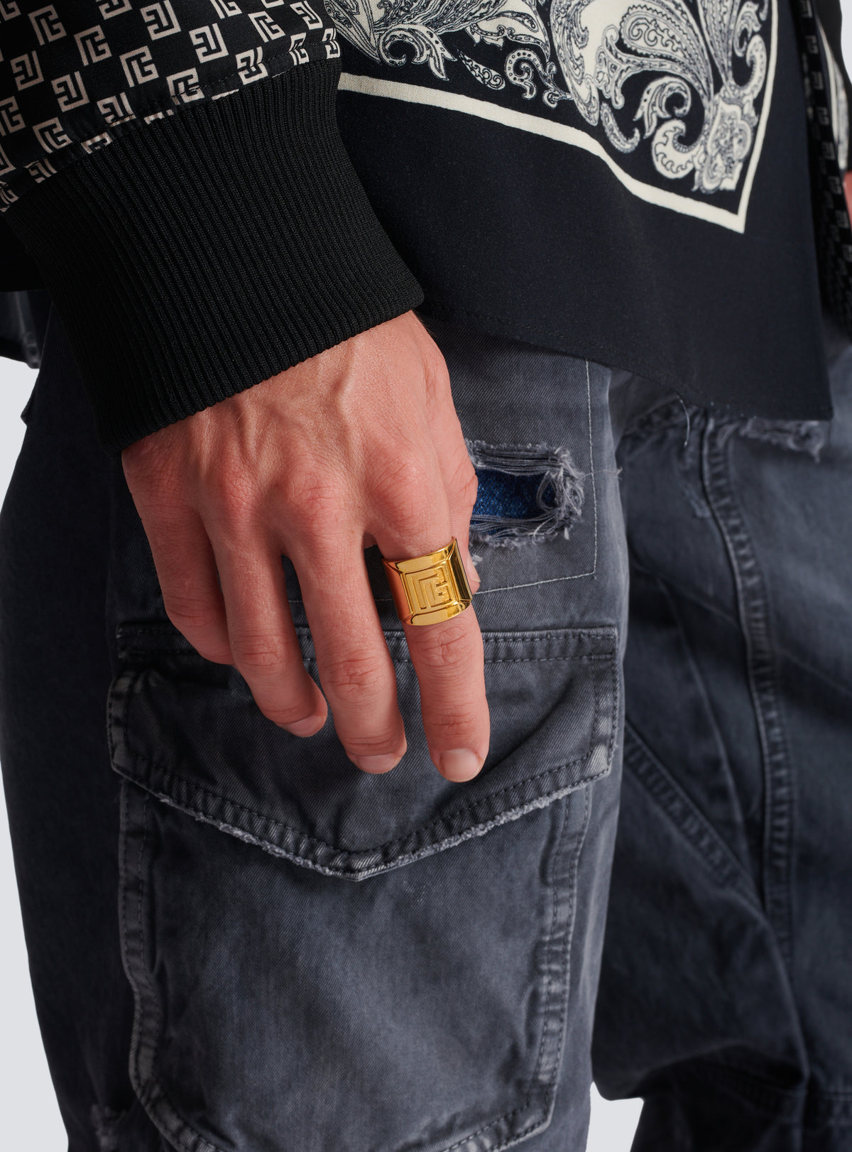 Bague tubular pb - Or Clair
