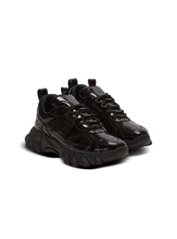 B-east Baskets en cuir vernis - Noir