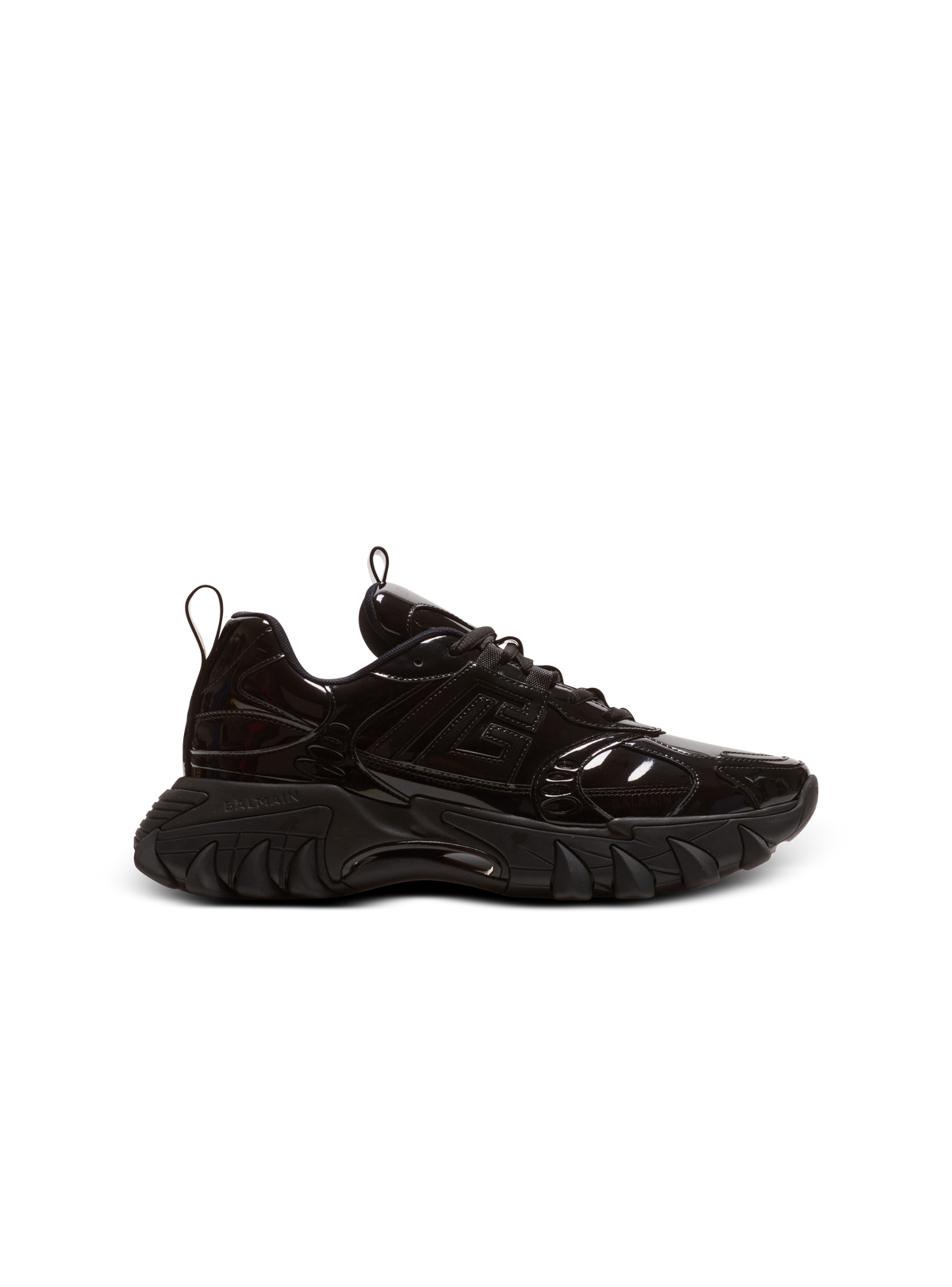 B-east Baskets en cuir vernis - Noir