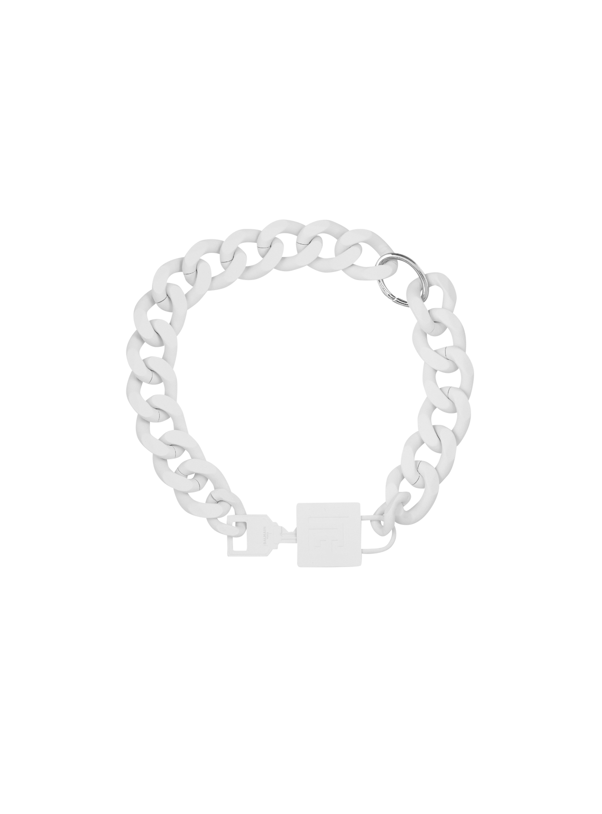 Collier cadenas key&lock main lab - Blanc