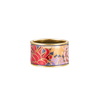 Bague Diva décoré à l'or 24 carats - Orange & Or