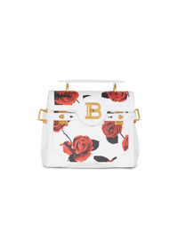 Sac b-buzz 23 en cuir de veau imprimé roses - Noir