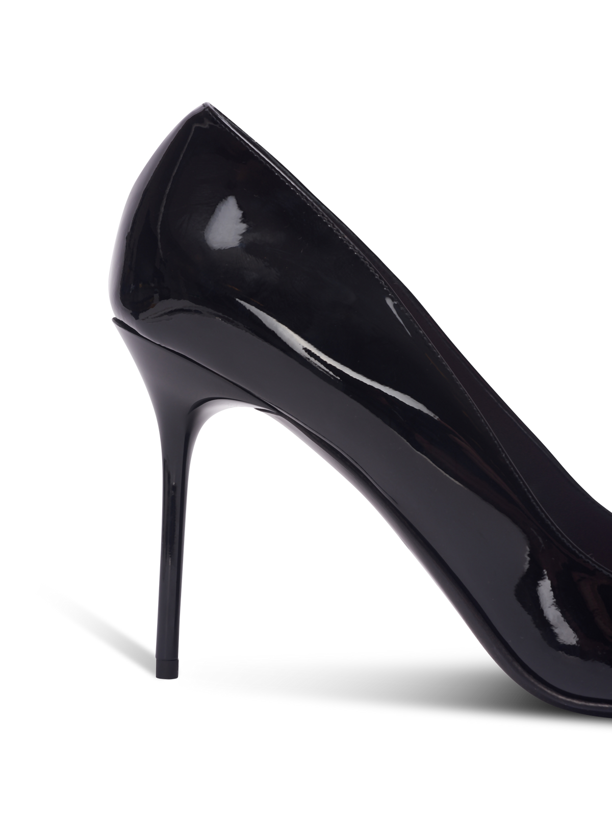 Escarpins ruby en cuir verni à fleur - Noir