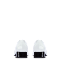 Ballerines eden bicolores en cuir verni - Noir & Blanc