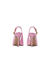 Escarpins eva en cuir de veau embossé grid - Rose