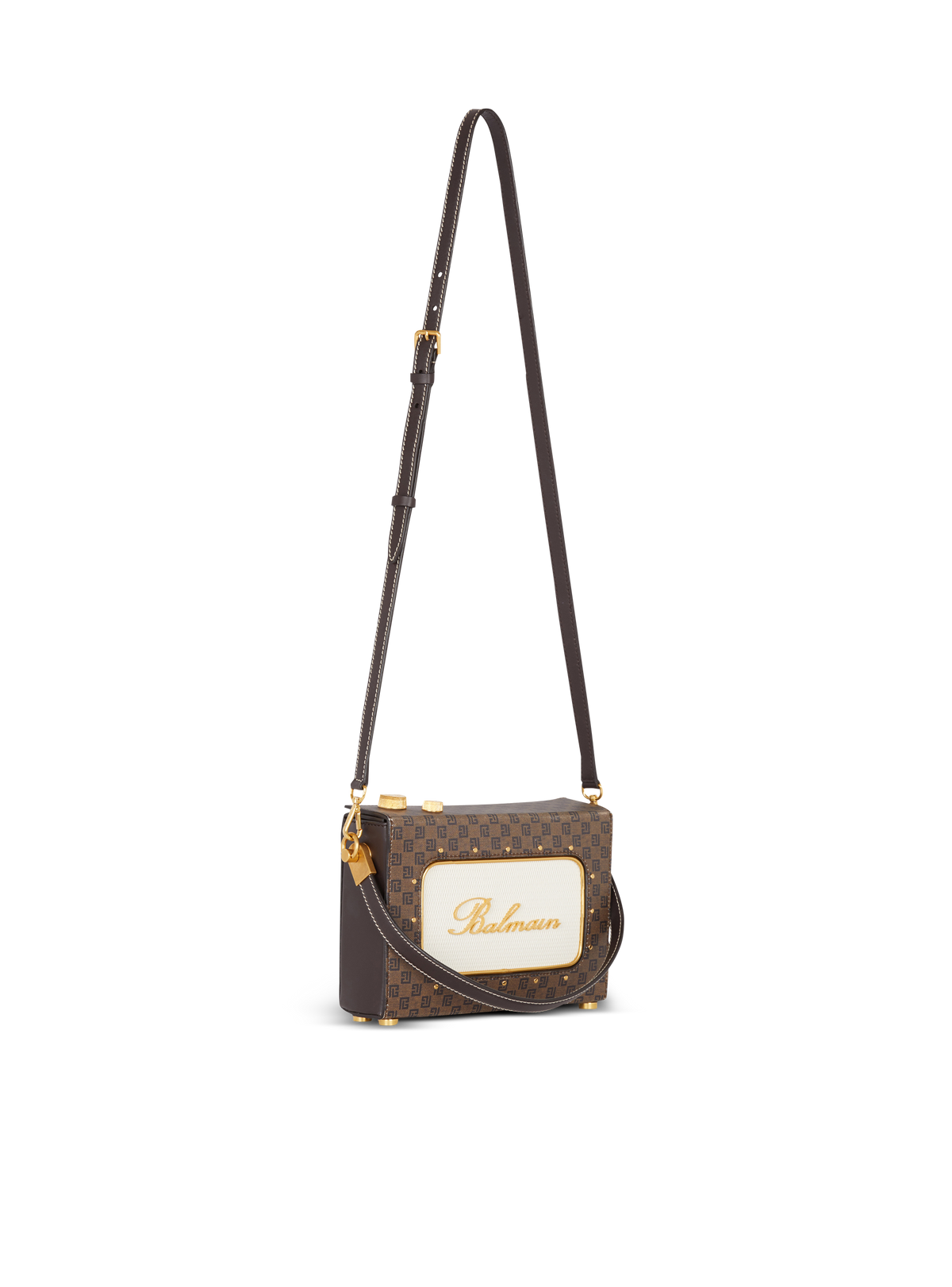 Sac radio monogramme signature - Marron