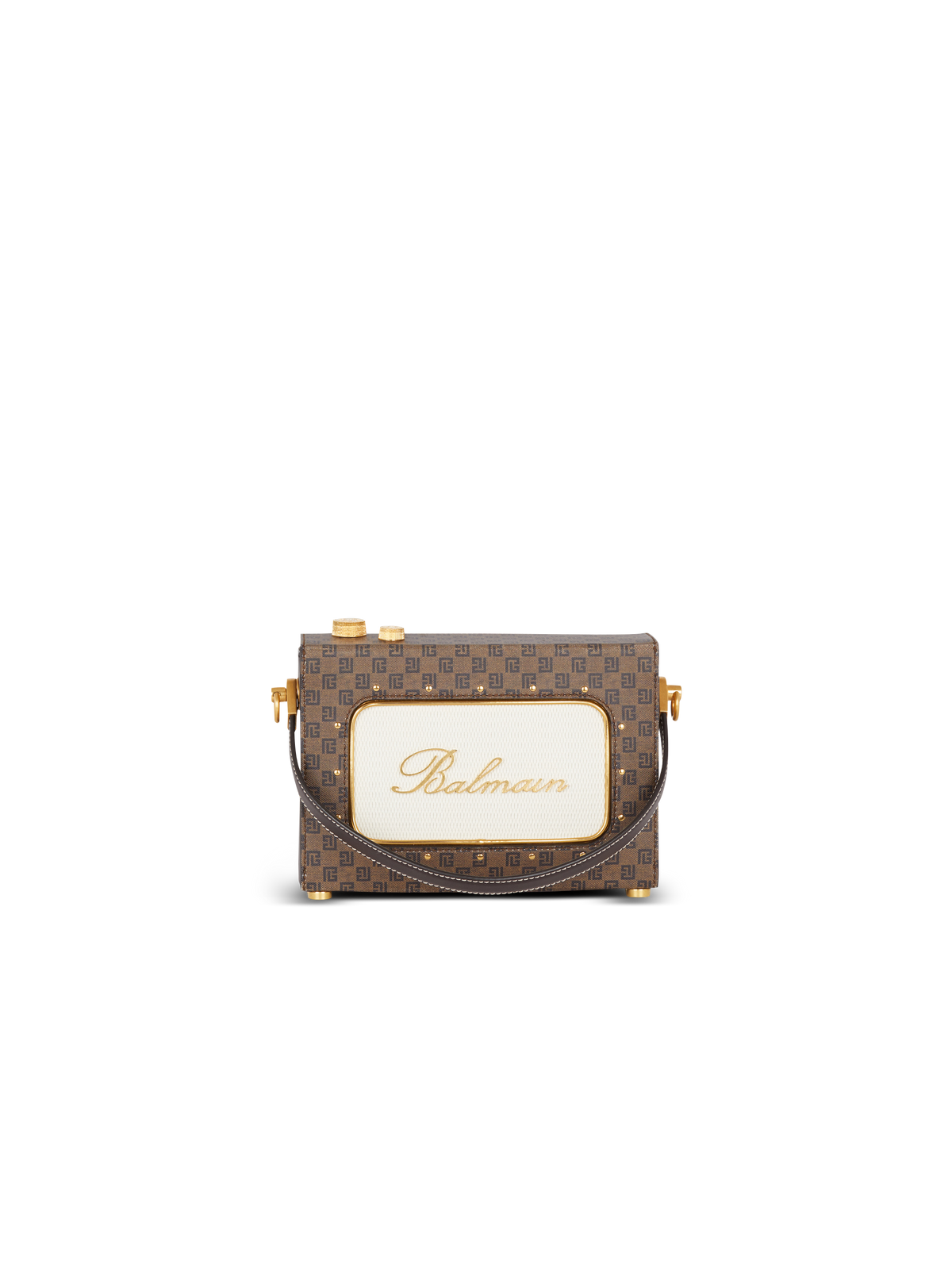 Sac radio monogramme signature - Marron
