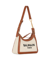 Sac b-army canvas en toile avec empiècements en cuir - Naturel & Marron