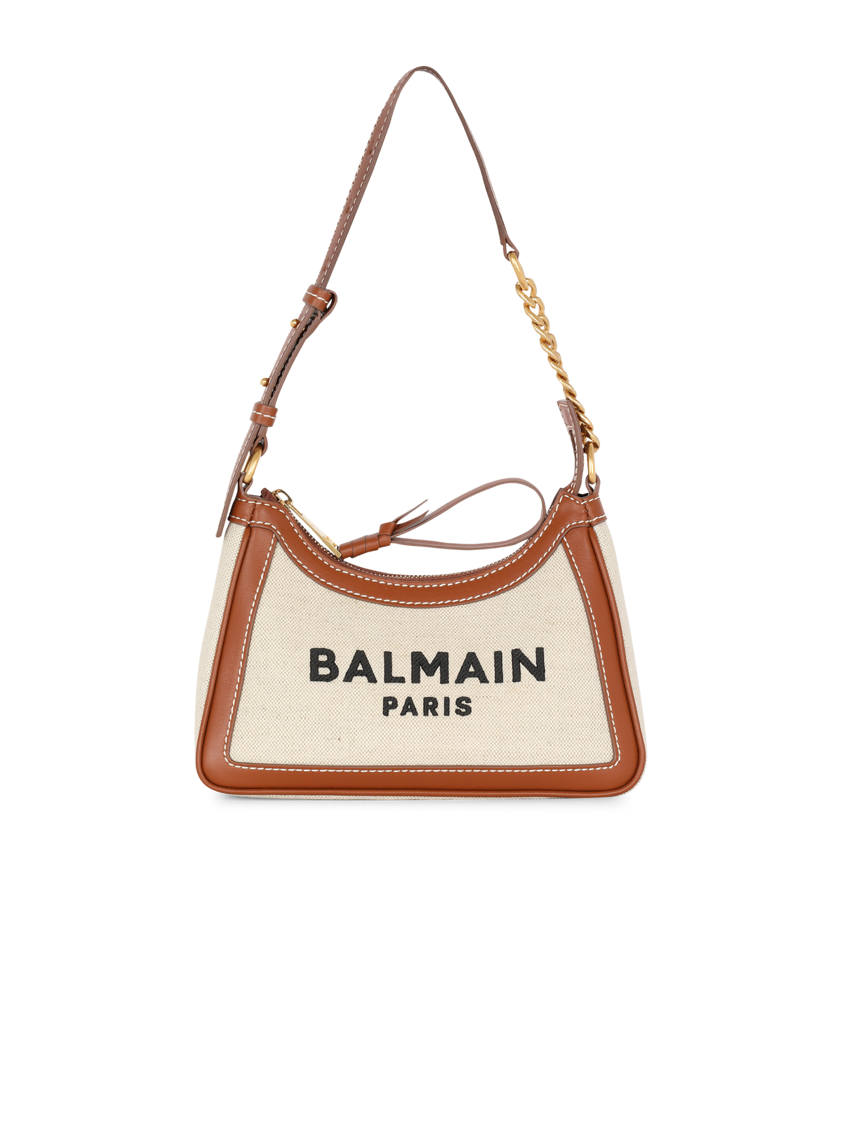 Sac b-army canvas en toile avec empiècements en cuir - Naturel & Marron