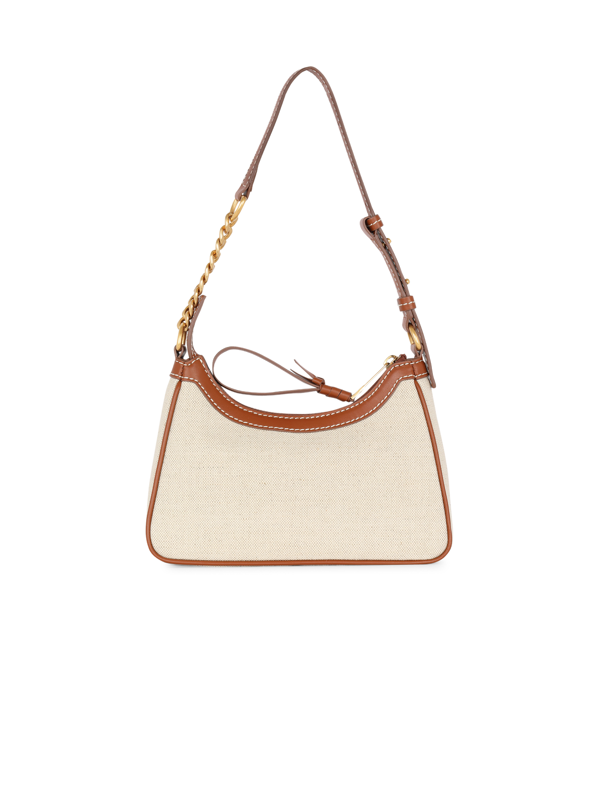 Sac b-army canvas en toile avec empiècements en cuir - Naturel & Marron