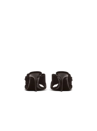 Mules uma en cuir suédé - Noir