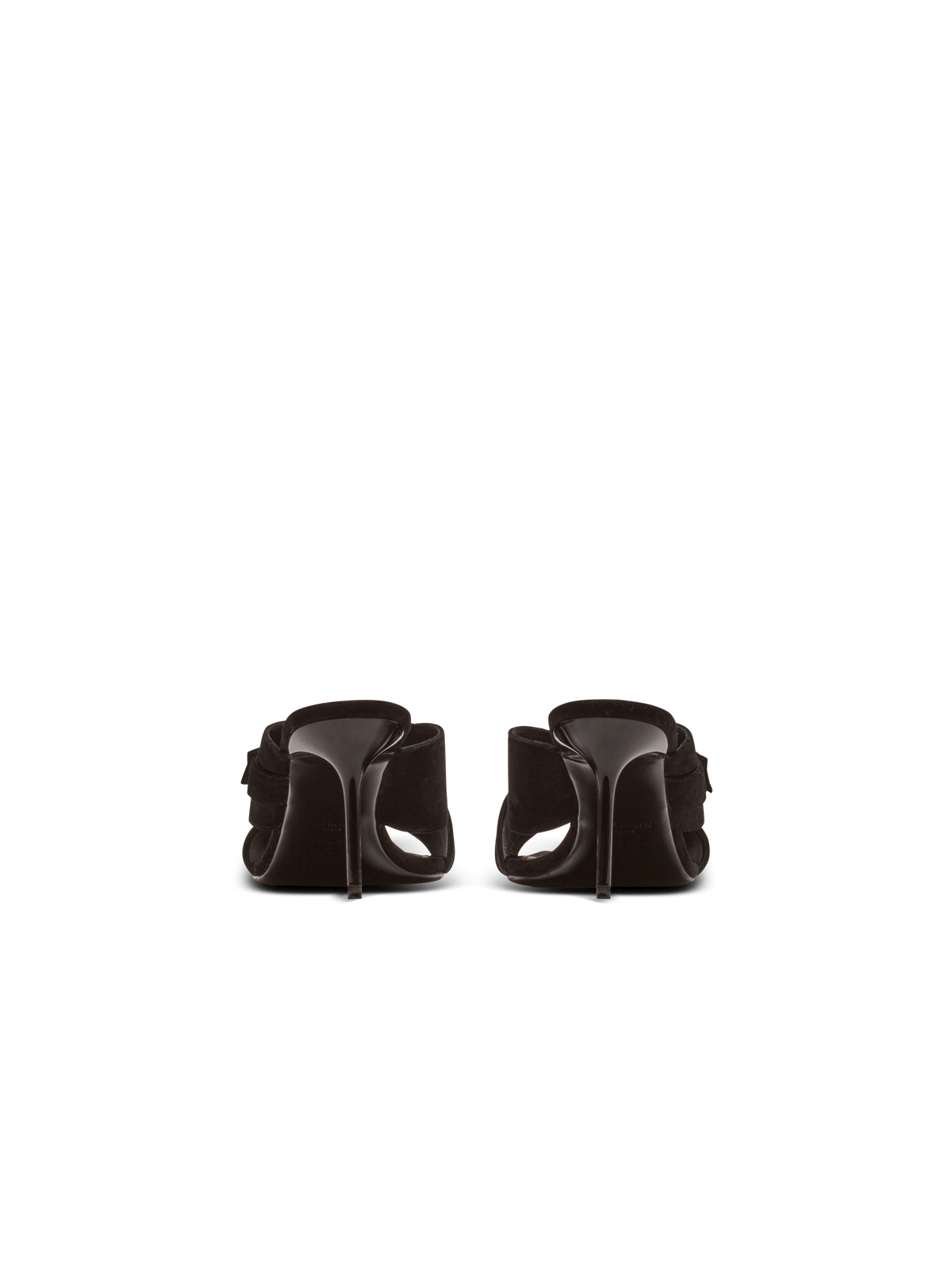 Mules uma en cuir suédé - Noir