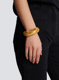 Bracelet résille balmain signature - Or