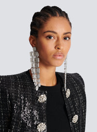 Boucles d’oreilles crocodile à cristaux - Cristal