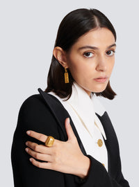 Boucles d’oreilles tubular balmain signature - Or