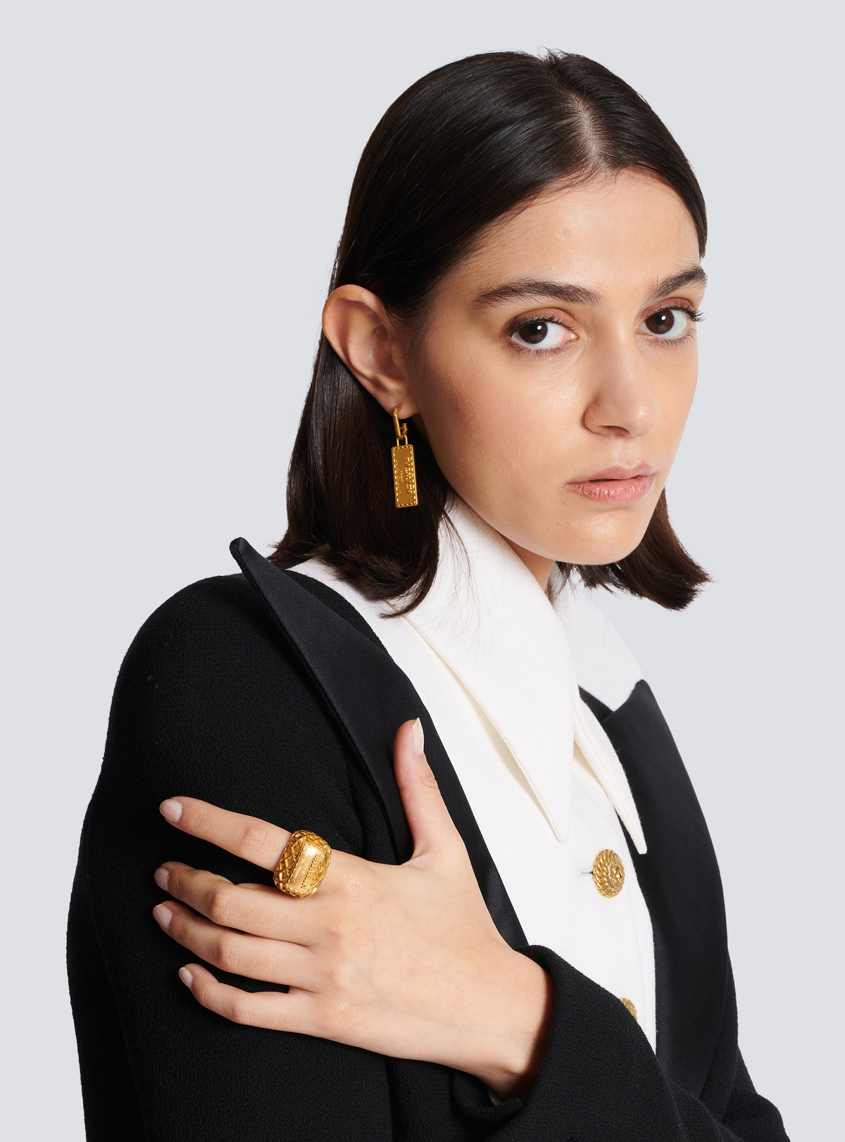 Boucles d’oreilles tubular balmain signature - Or