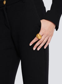 Bague résille balmain signature - Or
