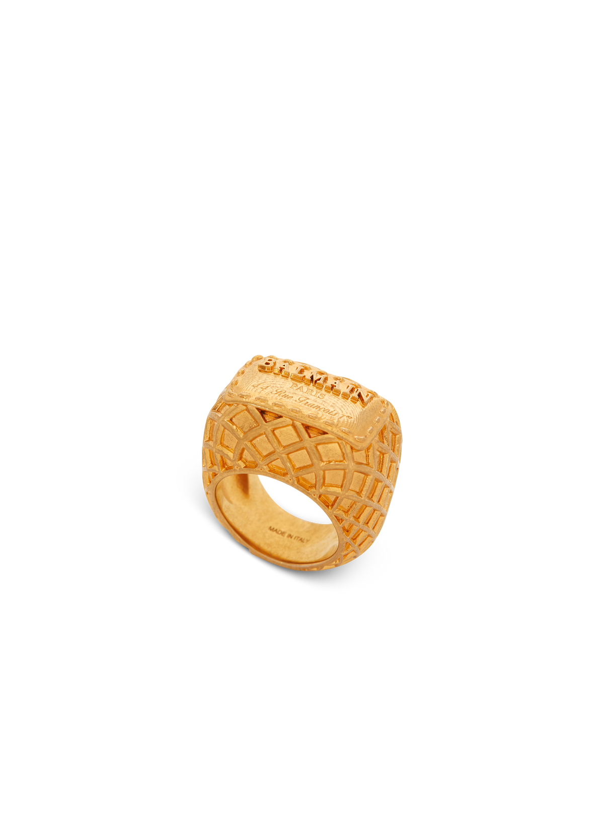 Bague résille balmain signature - Or