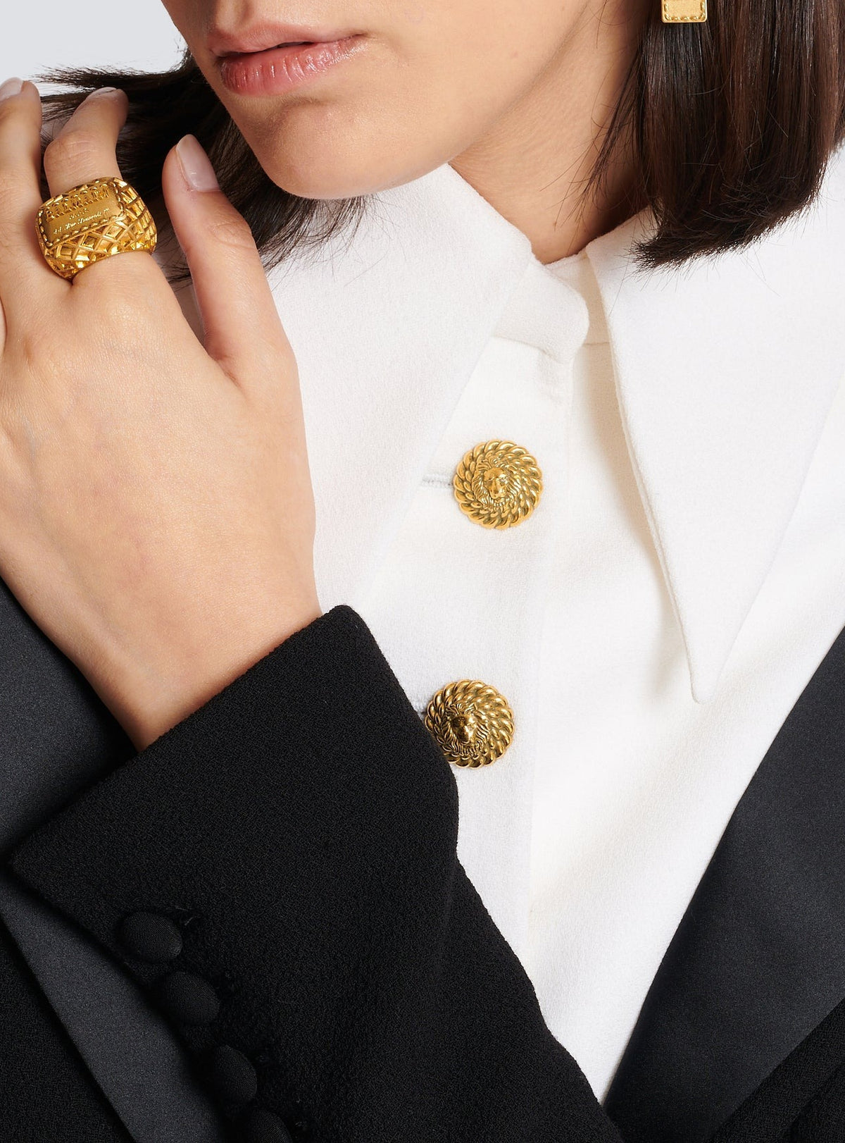 Brass mesh ring - Gold