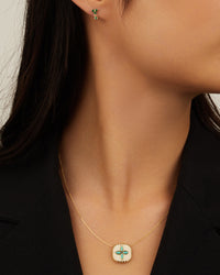 Collier en or jaune - Turquoise & Résine