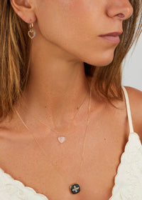 Collier en or jaune - Pierre de lune & Turquoise