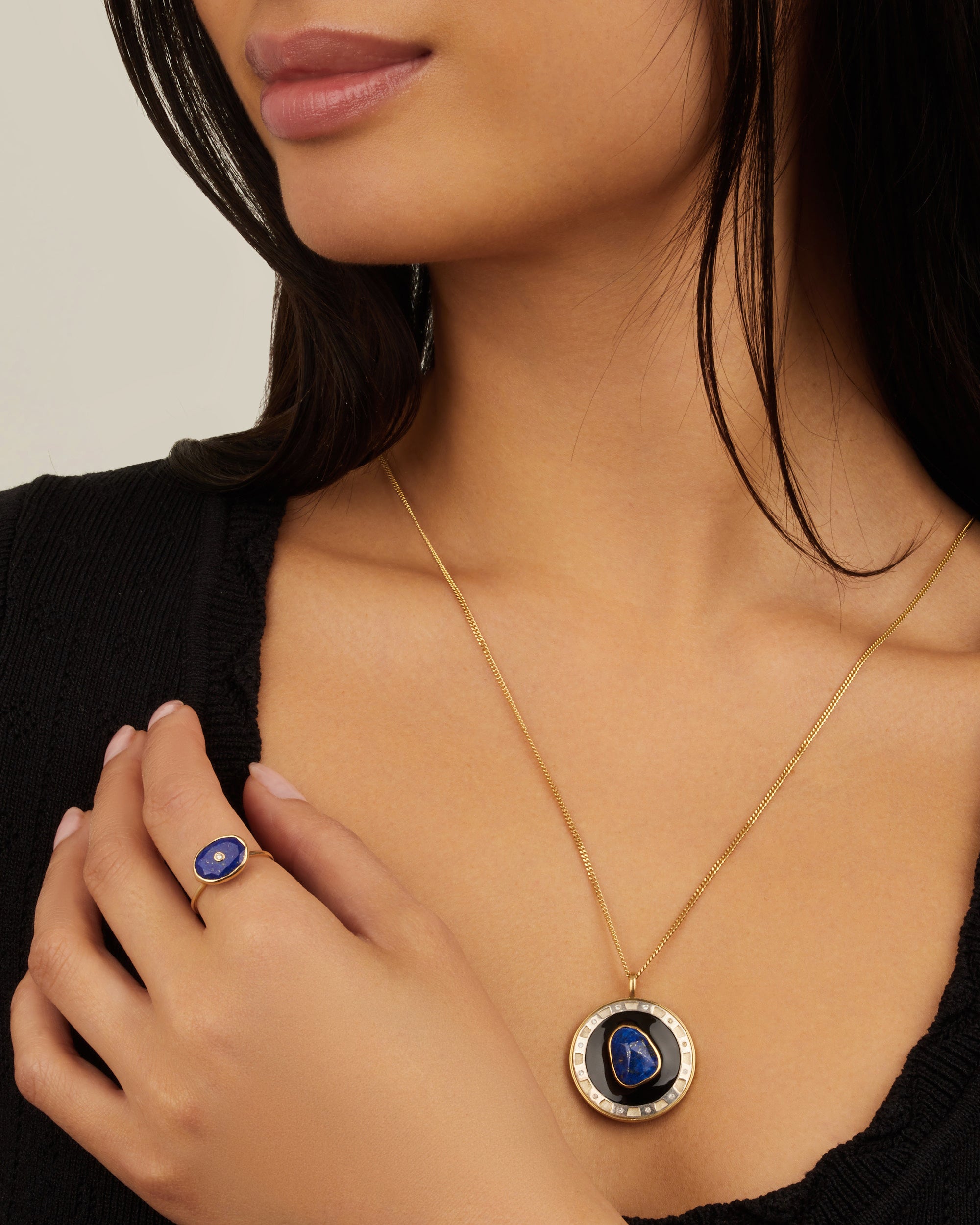 Bague Oeil en or jaune avec diamant - Lazuli