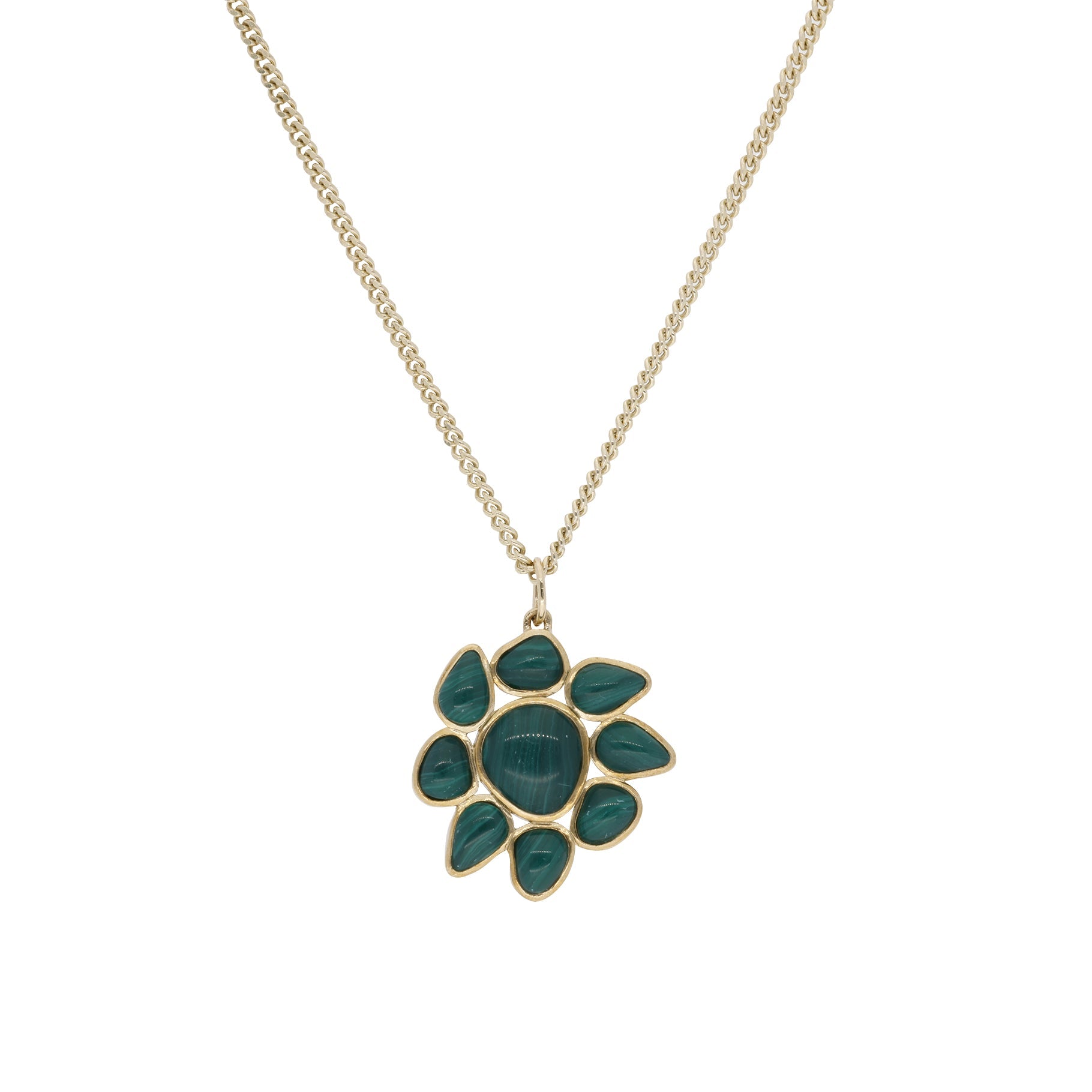 Yellow gold necklace set with diamonds - Diamond