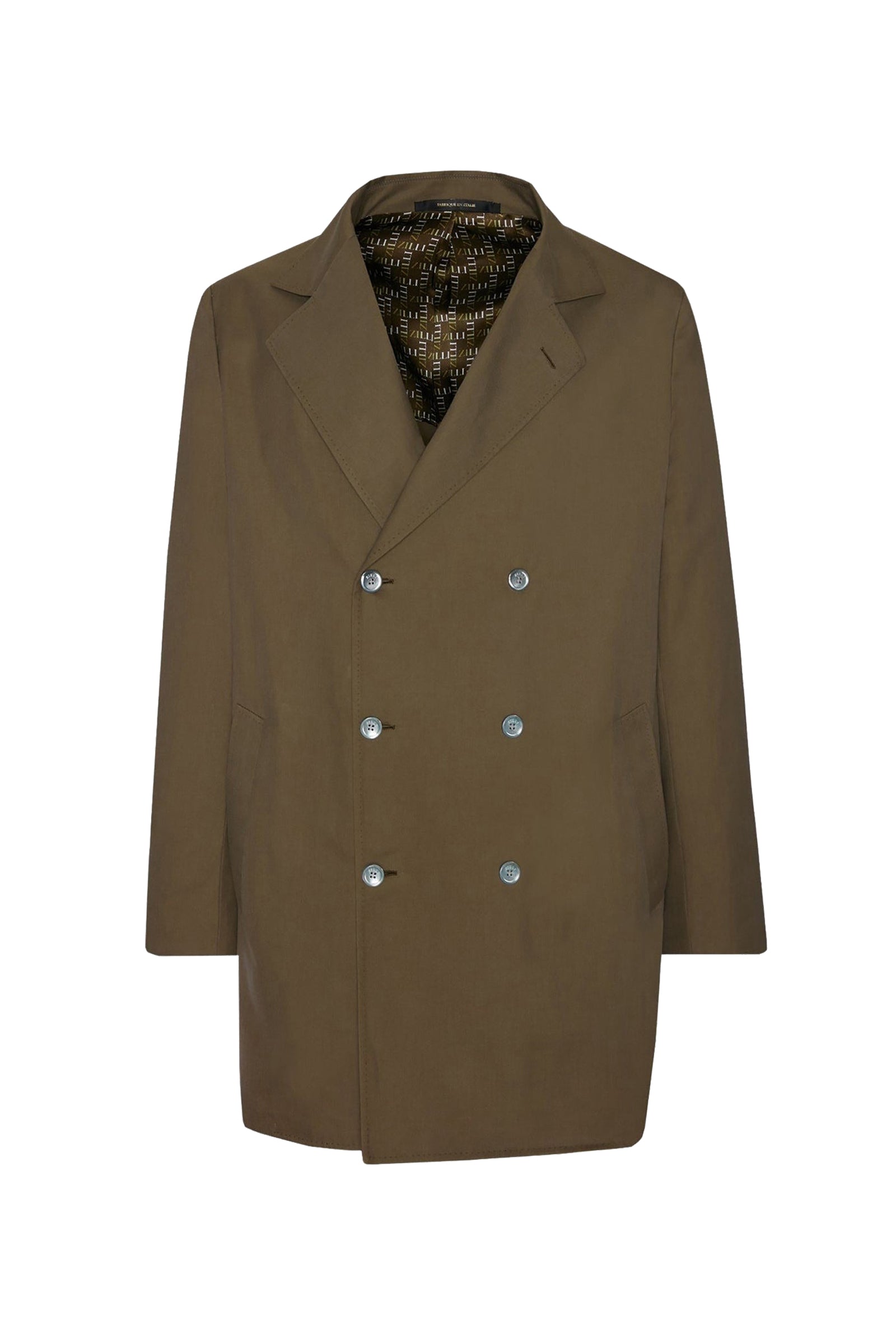 Veste croisée à surpiqûres - Vert