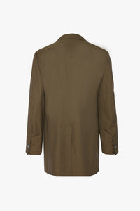 Veste croisée à surpiqûres - Vert