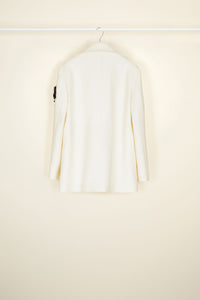 Wool pea jacket with pearl logo - Pearl