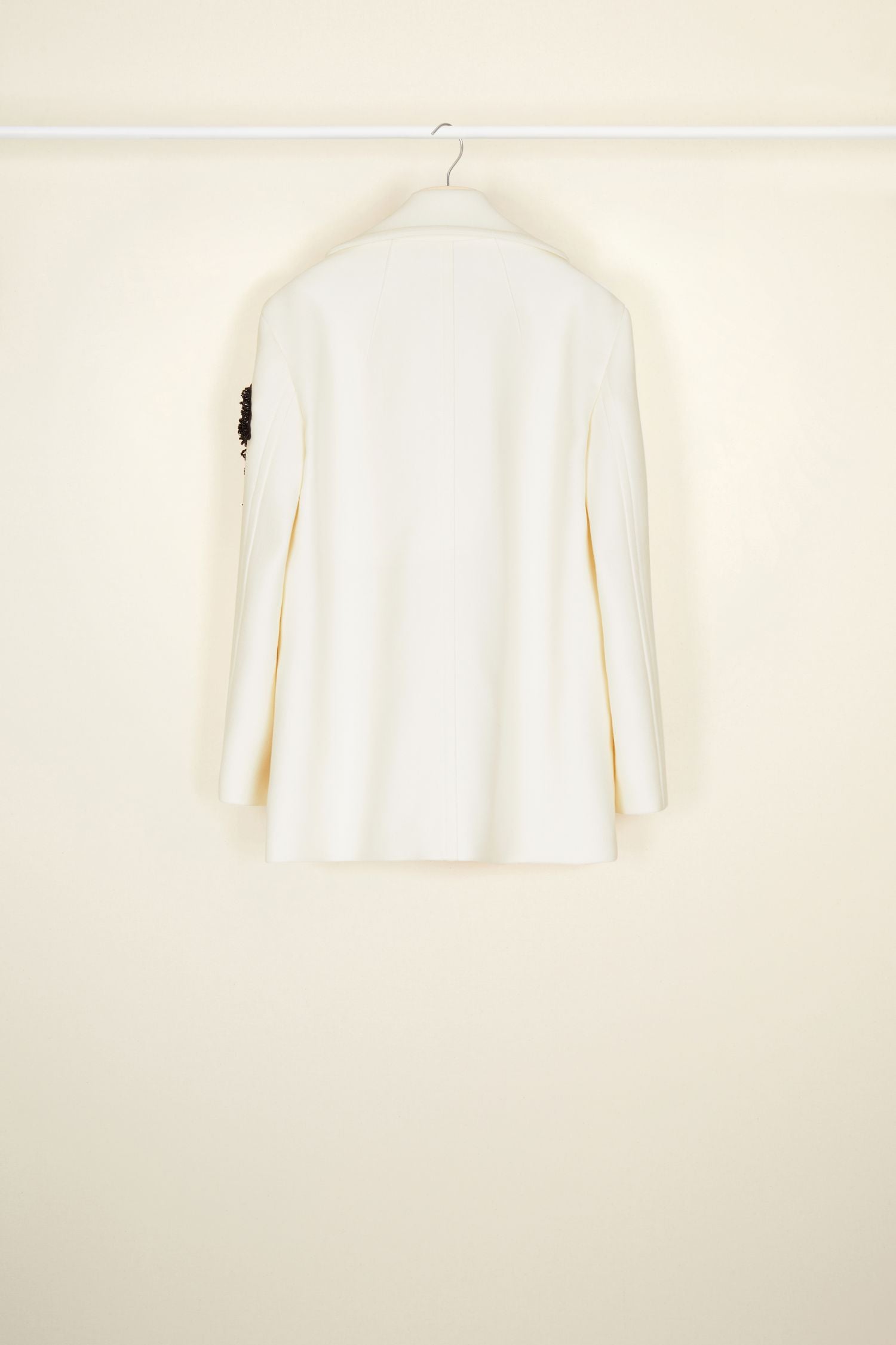 Wool pea jacket with pearl logo - Pearl